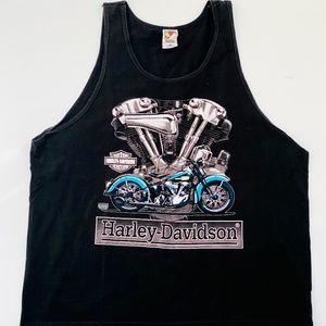 Vintage 1990s HARLEY DAVIDSON sleeveless tank top tee XL Made in Canada Davies
